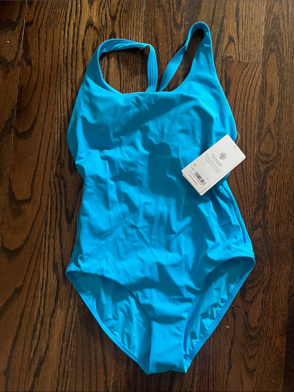 Athleta Bright Blue Womens One-Piece Swimsuit Medium NEW!